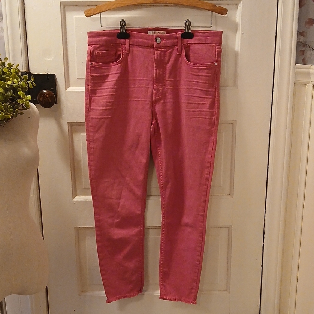 7 For All Mankind Vibrant Pink Ankle Jeans